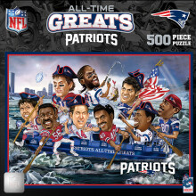 MasterPieces Puzzle sportivo da 500 pezzi per adulti - NFL New England Patriots All-Time Greats - 15x21""""