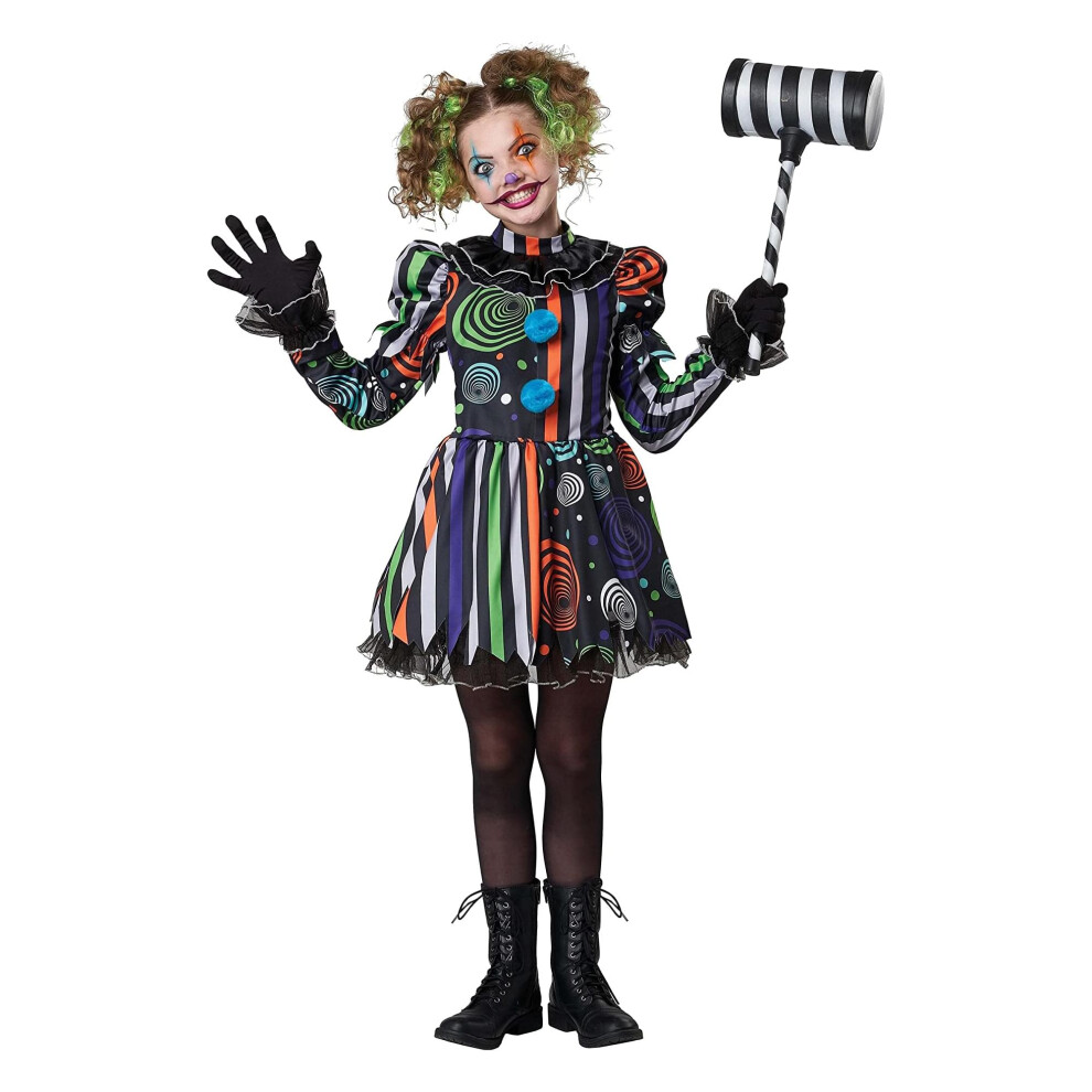 Photos - Fancy Dress Neon Nightmare clown child costume Large CA3022-046