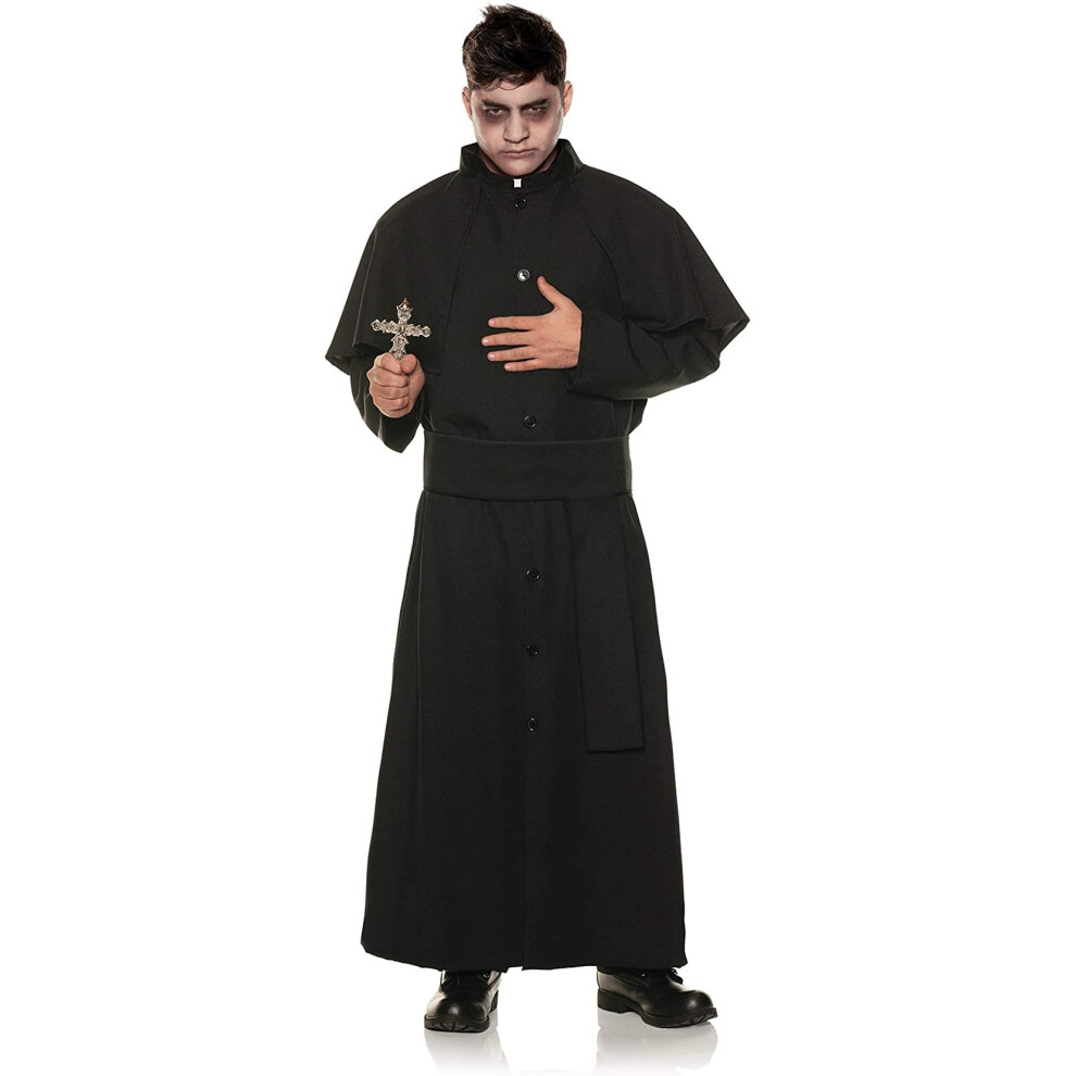 Photos - Fancy Dress Men's Last Rights Black Costume Robe | XX-Large Black B086V4KWW7