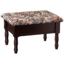 Frenchi Furniture Foot Stool 13.2 """" D x 17.84 """" W X 5.12 """" H CHERRY