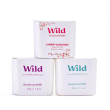 Selvaggio - pacchetto di variet deodoranti ricaricabile naturale - Free in alluminio - I profumi includono Blossom di ciliegia di cotone fresco e sa
