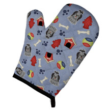 Caroline's Treasures BB2702OVMT Dog House Collection Shih Tzu Black Silver Oven Mitt 12 by 8.5 Multicolor