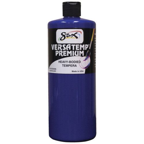 Sax Versatemp Premium Heavy-Bodied Tempera Paint  Primary Blue  Quart