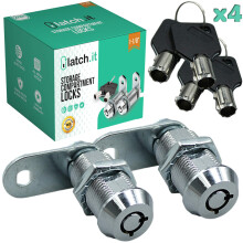 LATCH.IT 1-1/8 RV Storage Locks 2-Pack | RV Storage Door Latch | Utility Cam Lock with 4 Keys | 100% Metal RV Compartment Locks | Check Fitment Imag