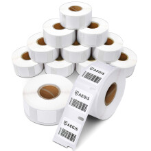Aegis - Etichete termice directe compatibile 1A de nlocuire pentru DYMO 30332 (1 X 1) Utilizare multifunc?ionala patrata cu imprimante Labelwrit