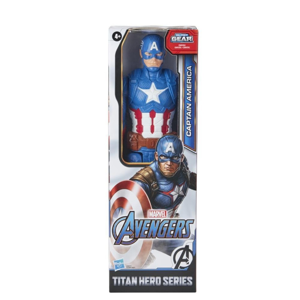 Marvel Avengers Titan Hero Series Captain America Action Figure 12 Inch Toy Inspired By Marvel Universe For Kids Aged From 4 Years