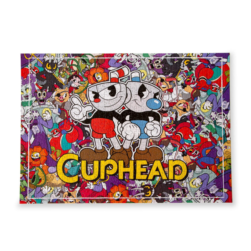 Photos - Jigsaw Puzzle / Mosaic Toynk Cuphead and Mugman Collage 1000-Piece Jigsaw Puzzle Brain Teaser for Kids and Adults | 28 x 20 Inches 605964