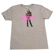 T-shirt grigia con logo rosa acceso Disney Hannah Montana | Grande