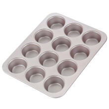 CHEFMADE forma na muffiny, 12-priehlbinov neprilnav forma na muffiny, forma na pecenie v r re (zlat ampansk )