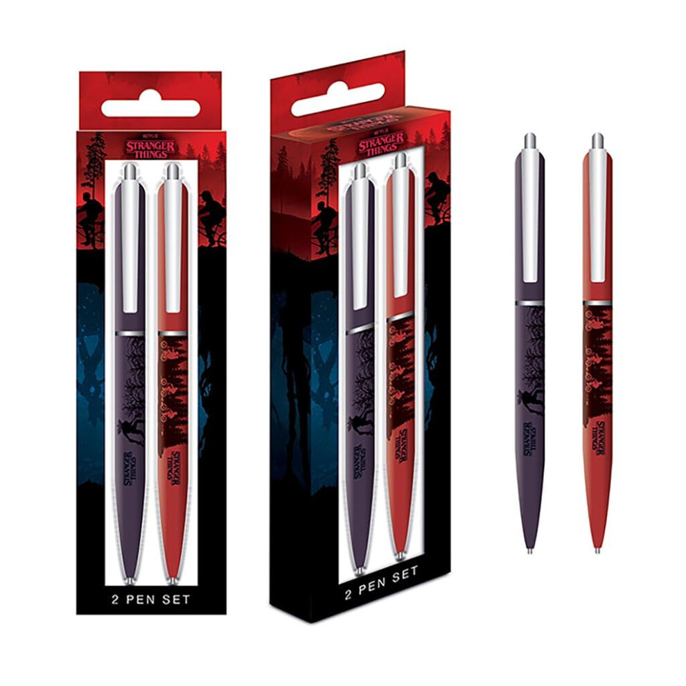 Photos - Accessory Pyramid International Stranger Things Set of 2 Ballpoint Pens Pens for School and Home Pens for Kids Pens for Girls and Boys