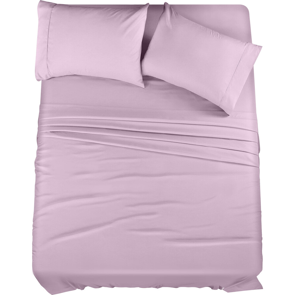 Utopia Beddengoed Lavender Utopia Bedding King Bed Sheets Set - 4 Piece Bedding - Brushed Microfiber - Shrinkage And Fade Resistant - Easy Care King