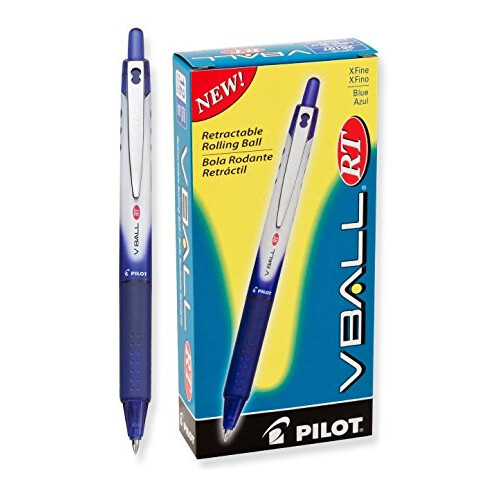 Pilot Vball Rt Liquid Ink Retractable Roller Ball Pen Blue Ink ,7 mm Dusin 1
