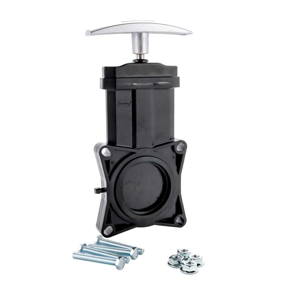 Camco 39501 Rv 1-1/2 Waste Valve With Metal Handle - Easily Replace Worn Or Damaged Waste Valves - Installation Hardware Black 014717395014