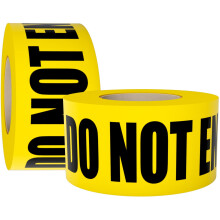 ATEN?IE Nu introduce?i banda 2 pachet 3 inch x 1000 de picioare galben stralucitor cu un imprimeu negru ndrazne? 3. La?ime pentru lizibilitate m