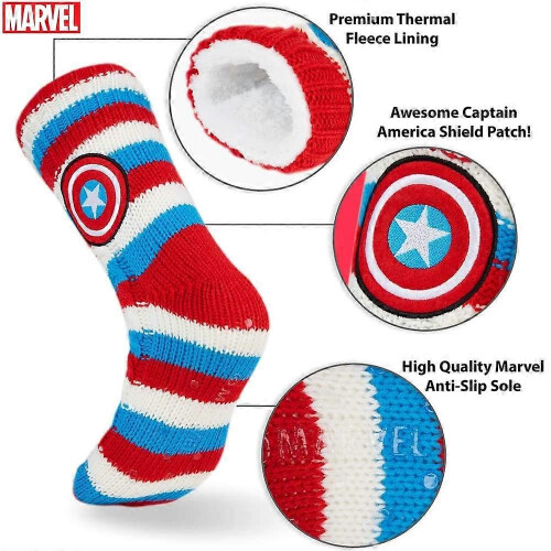 Marvel Captain America Fluffy Socks Men 1