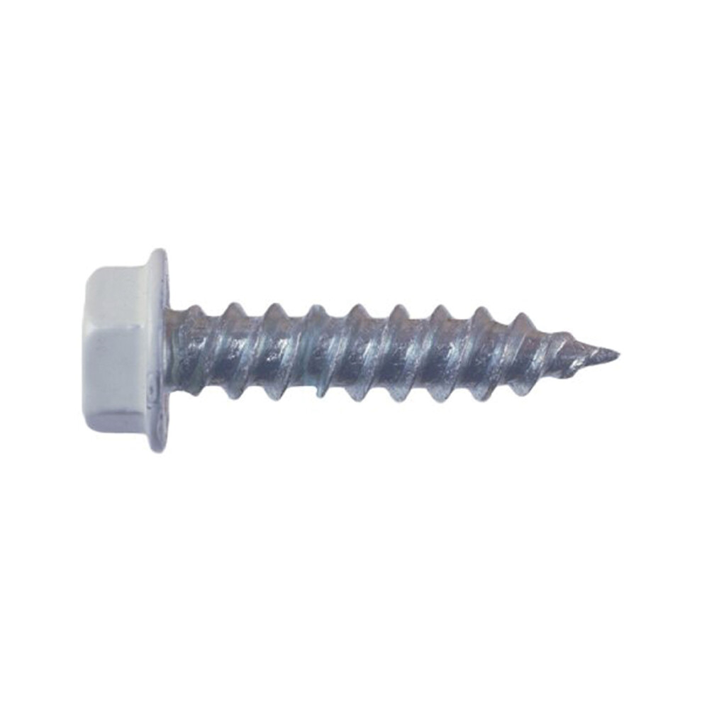 AP Products 012-TR1000 W 8 x 1 MH/RV Unslotted Hex Washer Head Screw  Pack of 1000 - 1""  White-image-OPC-PG528ZC-NEW