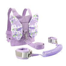 (Purple) AFFINEST 2 In 1 Toddler Leash Anti Lost Wrist Link Pink Safety Harness