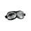 Aviator Goggle Silver & Black voksen kostume tilbehør 1
