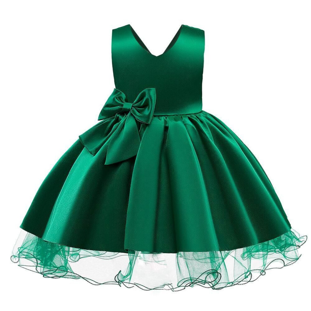 (green, 140) 3-10 Years New Year Dress Elegant Bridesmaid Dresses For Girls Wedding Party Gown White First Communion Ceremony Evening Dress Kids Summer Clothes
