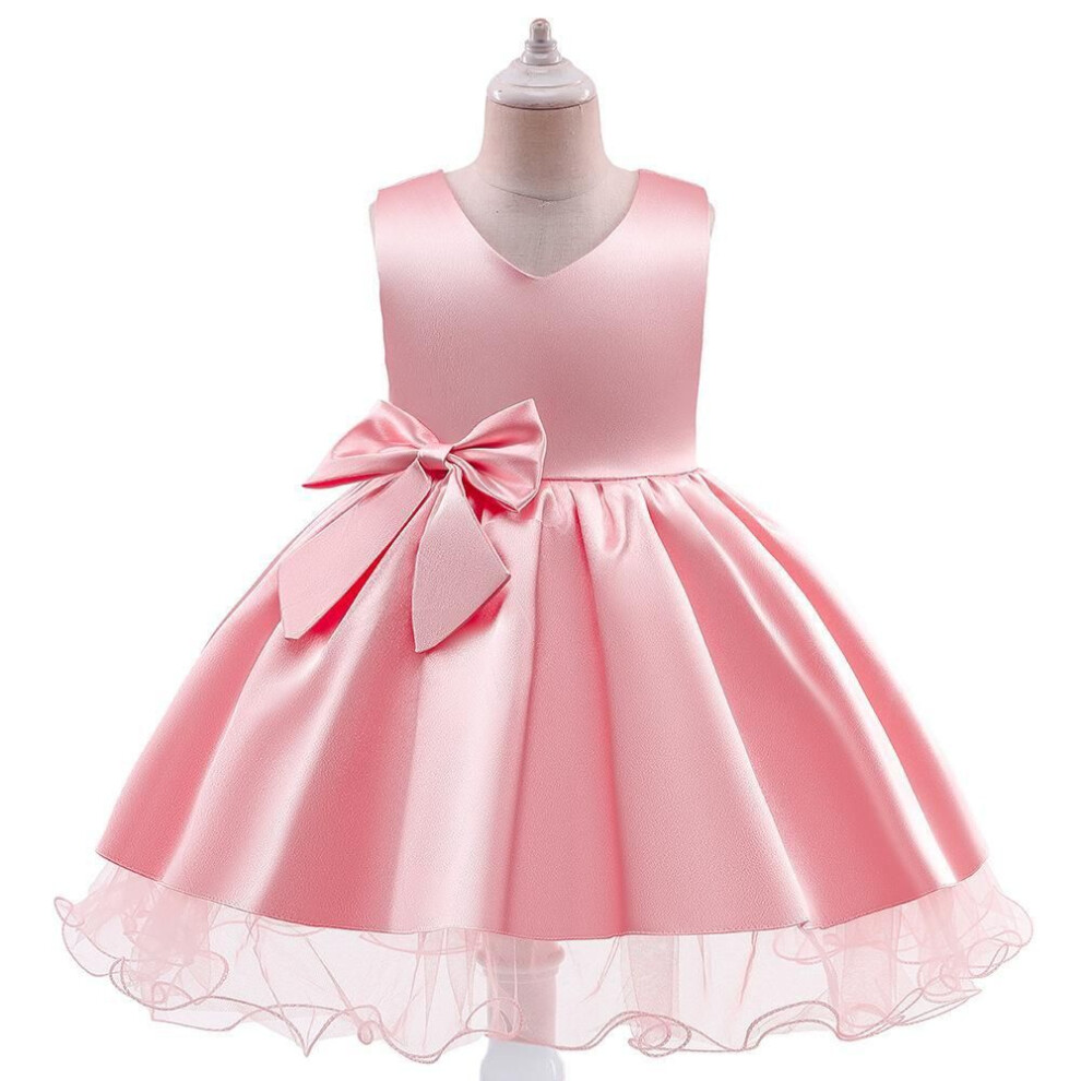 (pink, 150) 3-10 Years New Year Dress Elegant Bridesmaid Dresses For Girls Wedding Party Gown White First Communion Ceremony Evening Dress Kids Summer Clothes