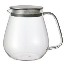 Kinto en acier inoxydable Unia One Touch Teapot 720 millilitre (24,35 fl. Oz.) - theiere en verre resistante a la chaleur avec passoire en acier