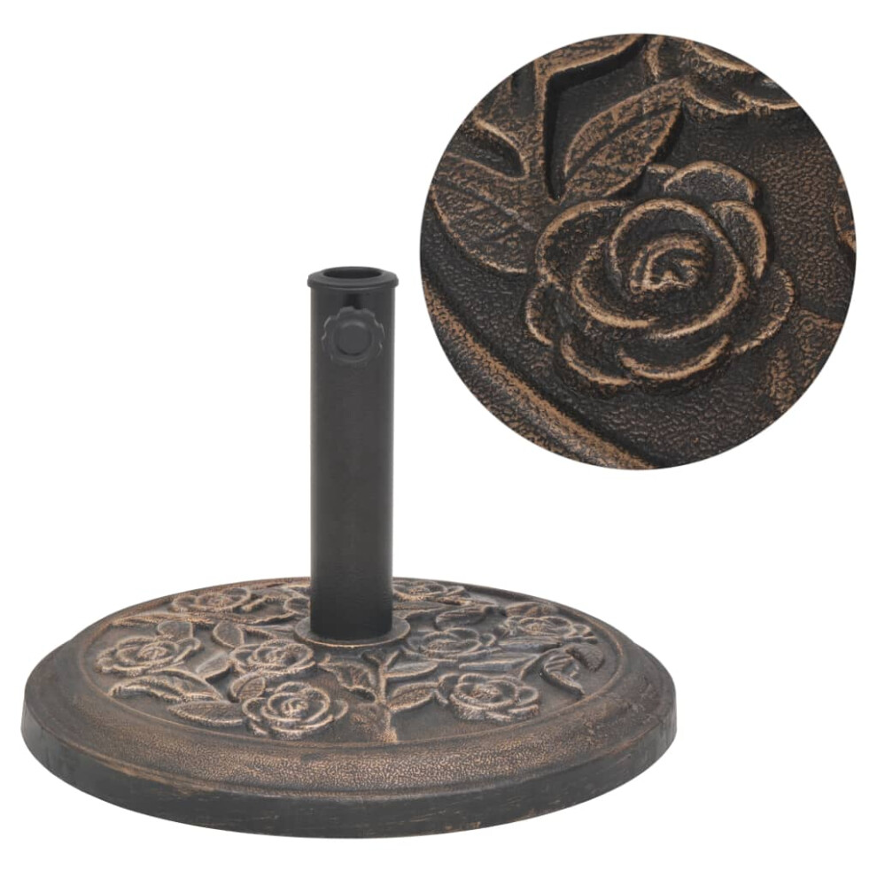Vidaxl Parasol Base Resin Round Bronze 9 Kg