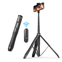 ATUMTEK 51"" Selfie-Stick-Stativ All-in-One ausziehbares Telefonstativ mit Bluetooth-Fernbedienung, 360-Grad-Drehung fr iPhone- und Android-Telefon-S
