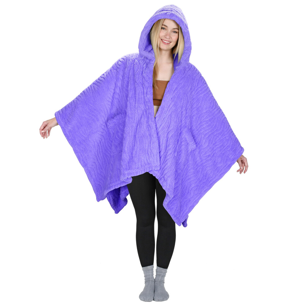 Poncho cape sherpa pour femme Catalonia, manteau douillet     capuche, couverture portable, id   e cadeau pour maman et adolescentes