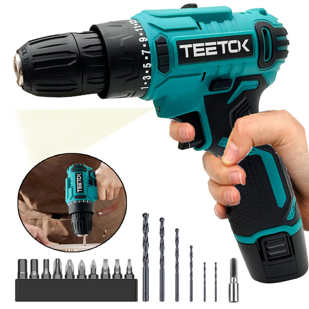 Cordless Electric Screwdriver Drill Combi Drill Driver  Li-Ion Battery