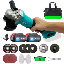 Brushless Cordless Angle Grinder Sander+5.5A 2Battery-MakitaCompatible
