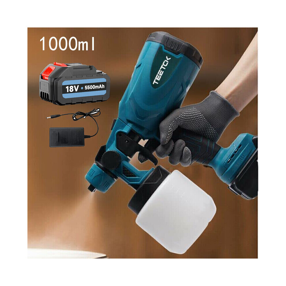 1000ML Cordless Paint Sprayer + 5.5A Battery+Charger-Makita Compatible