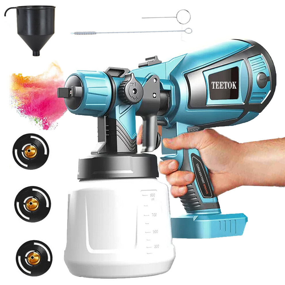 Spray Gun Cordless Fence Wall Paint Sprayer Electric Airless HVLP Naked-Makita Compatible