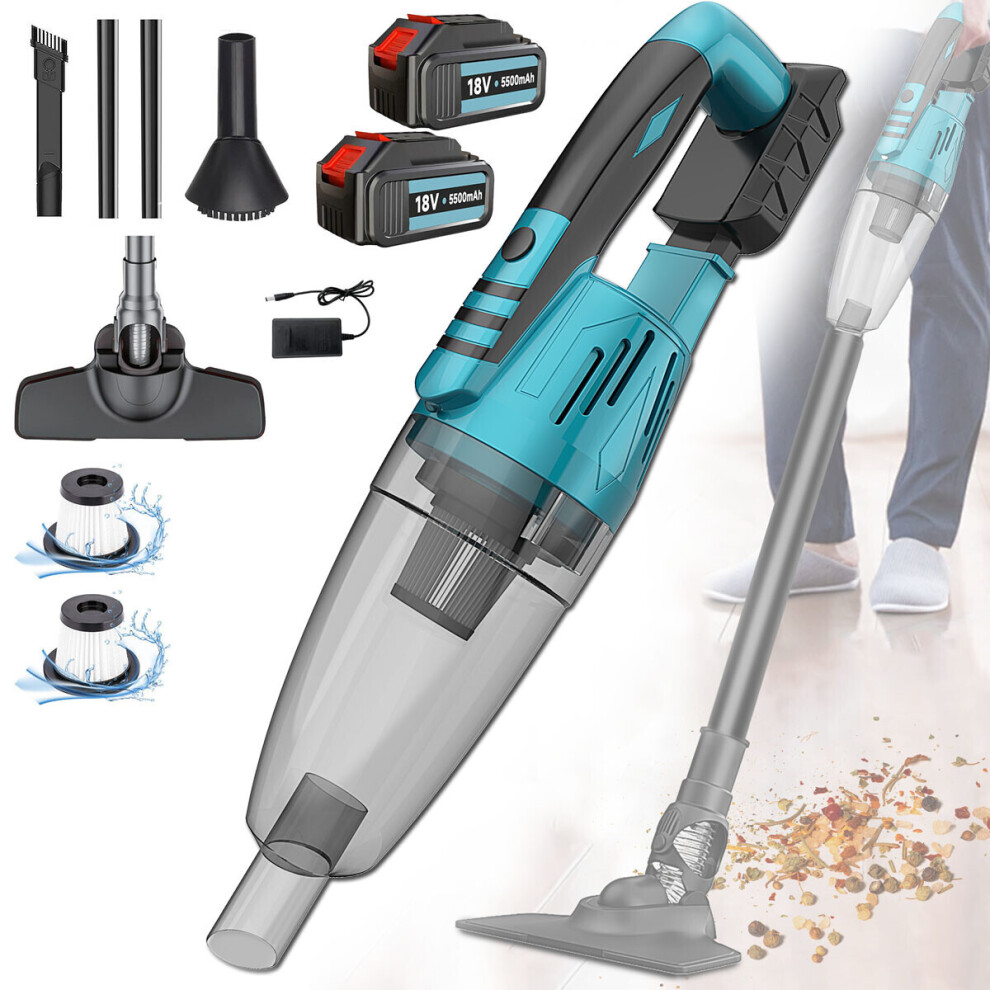 Aspirateur-balai 3 en 1 Aspirateur vertical et portatif léger+2Batteries+Chargeur-Compatibilité Makita