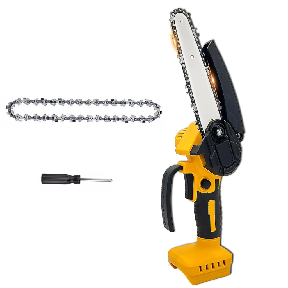 Cordless Mini Chainsaw 6 Inch +2 Chains（No Battery)-DeWALT Compatible