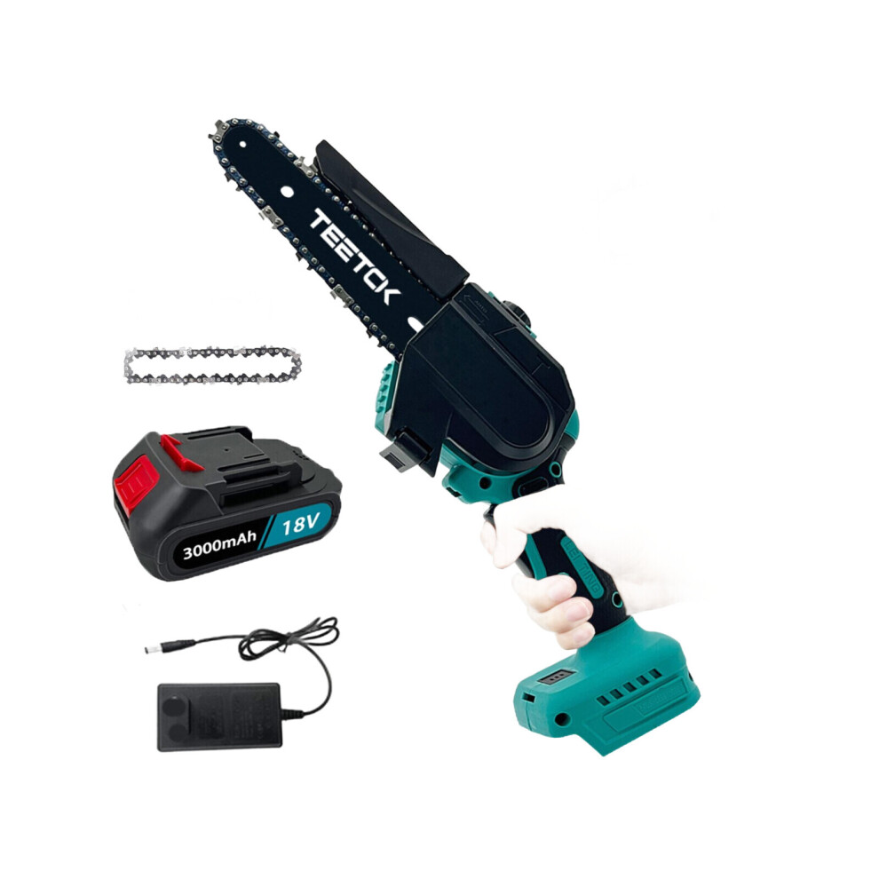 6" Mini Handheld Electric Chainsaw Cordless Chain Saw+Battery+Charger-Makita Compatible