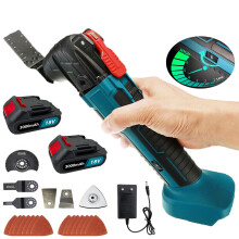 Cordless Brushless Oscillating Multi Tool 6 Speed 2x3.0A battery +harger-Makita Battery  Compatible