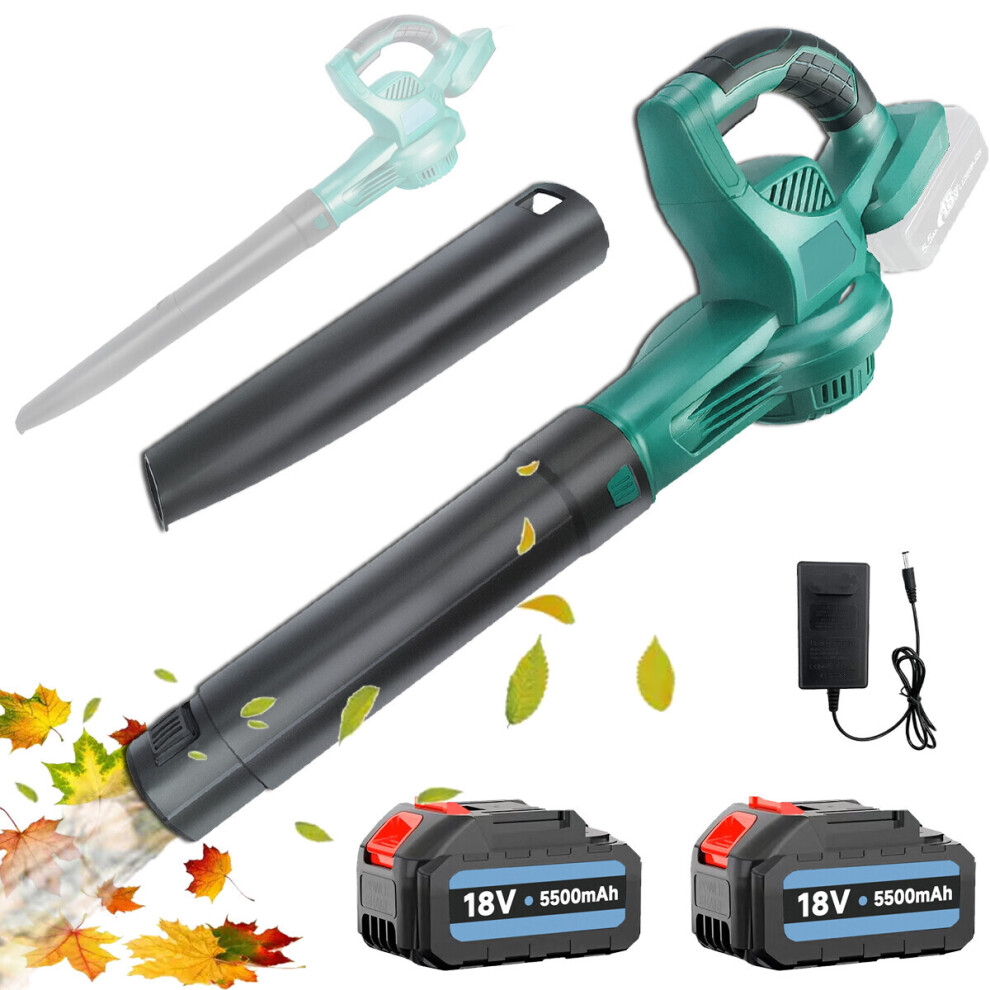 Souffleur de feuilles sans fil Souffleur d'air de jardin+2Batteries 5.5A+Chargeur