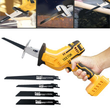 Cordless Electric Reciprocating Saw 4 Blades Wood Cutting Pruning Saw-DeWALT Compatible