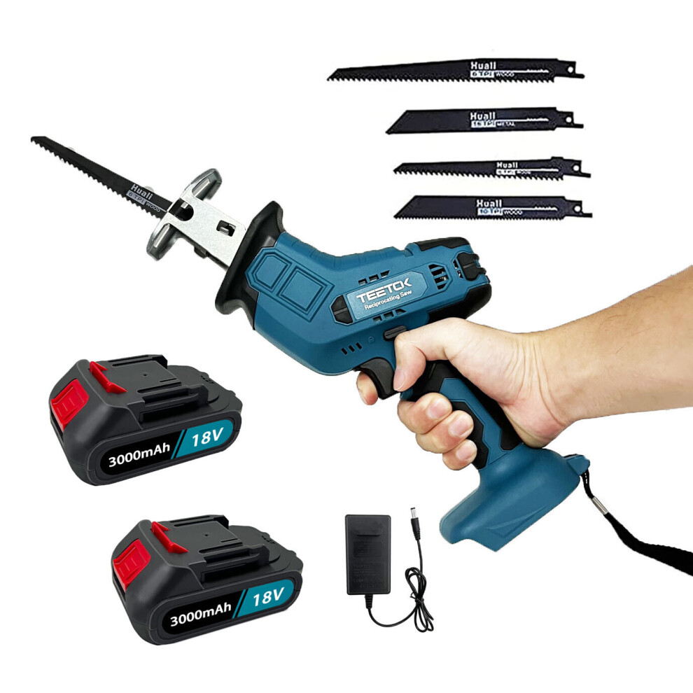 Cordless Reciprocating Saw Sabre Saw 2Battery 5.5A+Charger-MakitaCompatible