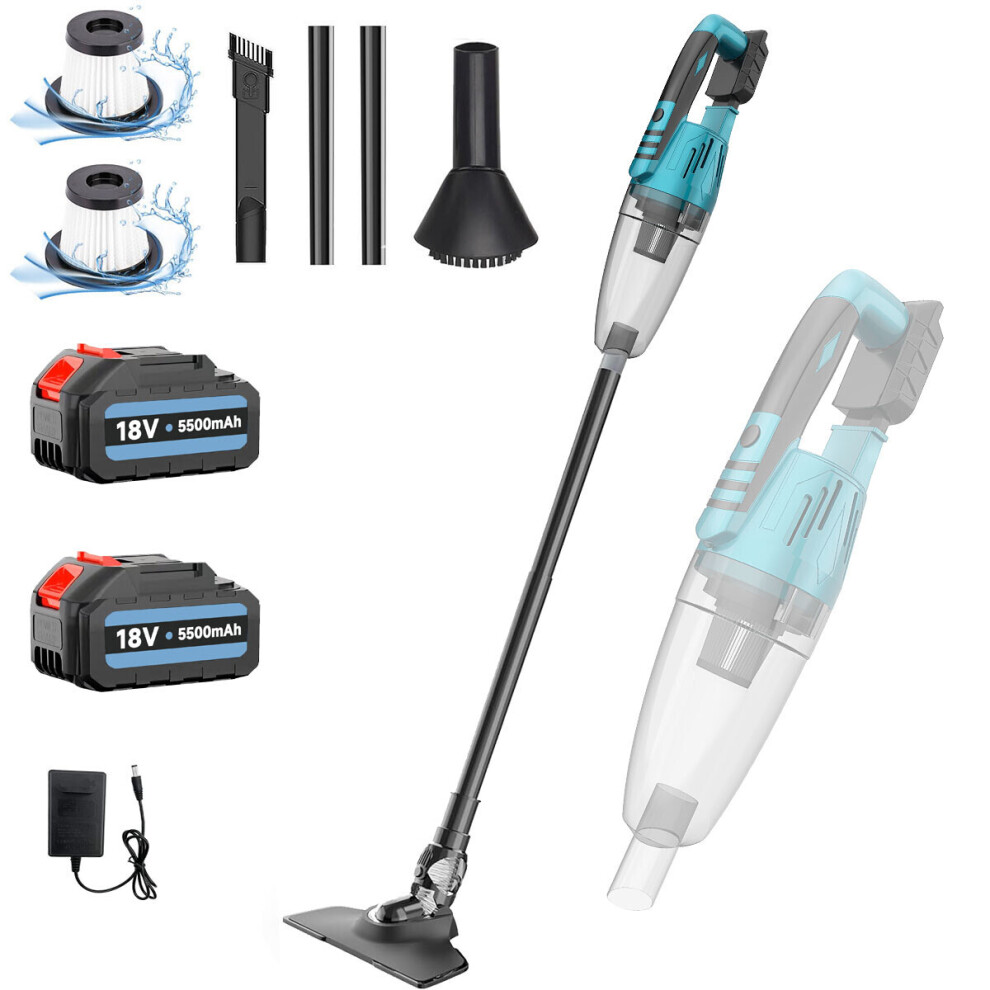 Aspirateur de voiture Wet/Dry sans fil à forte aspiration + 2 piles + chargeur - Compatible Makita