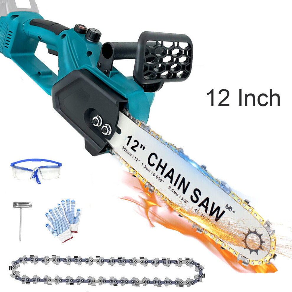 Tronçonneuse sans fil 12 pouces, tronçonneuse électrique manuelle sans balais (sans batterie) - Compatible avec Makita
