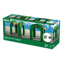 Brio World - 33253 Stapel -Track -Untersttzung | 2 -teiliges Spielzeugzugzubehr fr Kinder im Alter von 3 Jahren und grn