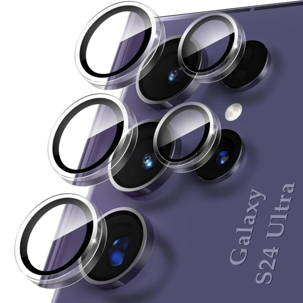 (transparent, galaxy s24) Camera Lens Protector for Samsung Galaxy S24 Ultra S23 S22  A34 A54 A24 A35 A55 A15 A25  Metal Ring Tempered Glass Camera Screen Protector