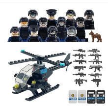 Kids Toys SWAT Counter Terrorism Forces Military Figures Police Car Helicopter Weapons Building Blocks Sets