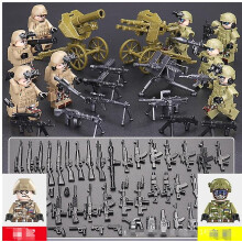 New version World War II military building block series bagged figurine assembly children's and boys' toys and weapon sets
