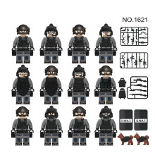 New version M1621 British special police black military police small particle assembled building block figurine toy