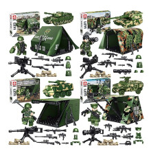 New version Military Tent World War II People Special Forces Police Dolls Assembly of Building Block Toys