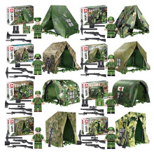 New version Military Tent World War II People Special Forces Police Dolls Assembly of Building Block Toys