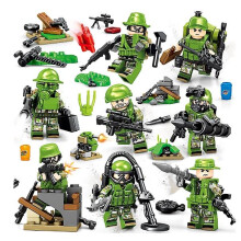 New version 1352 Iron Blood Heavy Armed Soldier Weapon Equipment Children's Puzzle Assembly Toy Small Particle Building Blocks