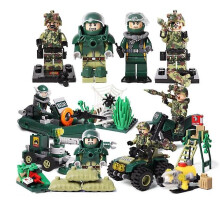 New version Military figurine building blocks steel lion special forces puzzle assembly children's toys
